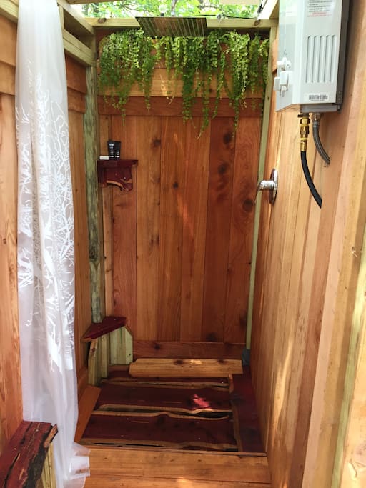 Private outdoor shower