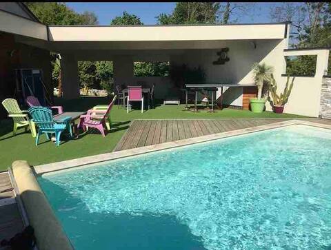 Modern, comfortable villa with a pool