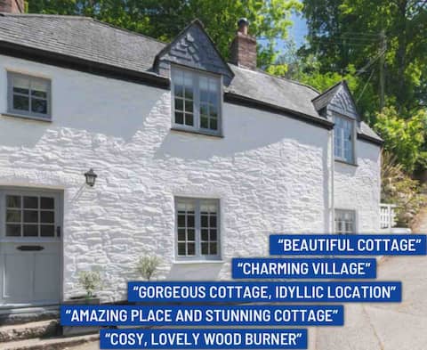 Cosy coastal cottage, walk to beach/pub/SW path