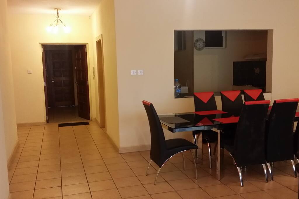 View from the living room towards the main entrance