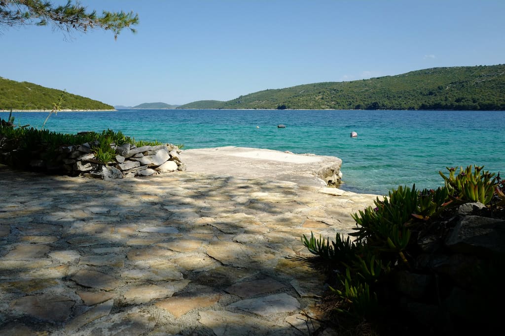 Beach in a front of the house