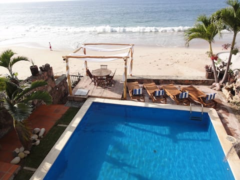 Successful Airbnb property: Luxury Beachfront Villa Private Pool & Staff in Jalisco