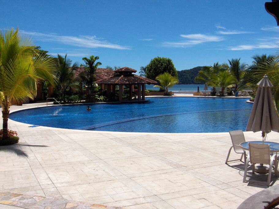 beach club swimming pool area