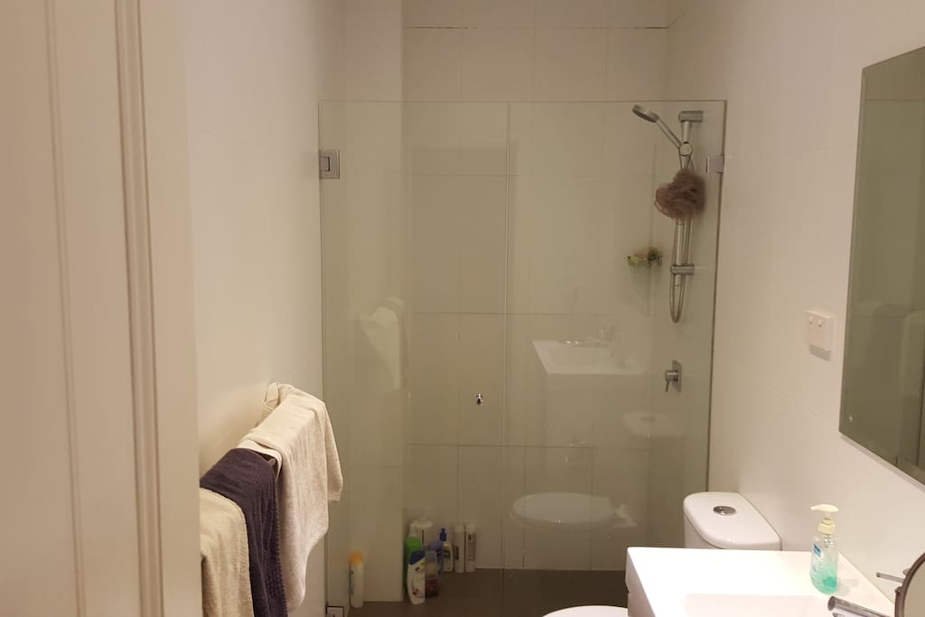 Bathroom right next to the bedroom