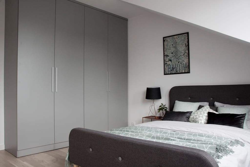 Bedroom with large closet