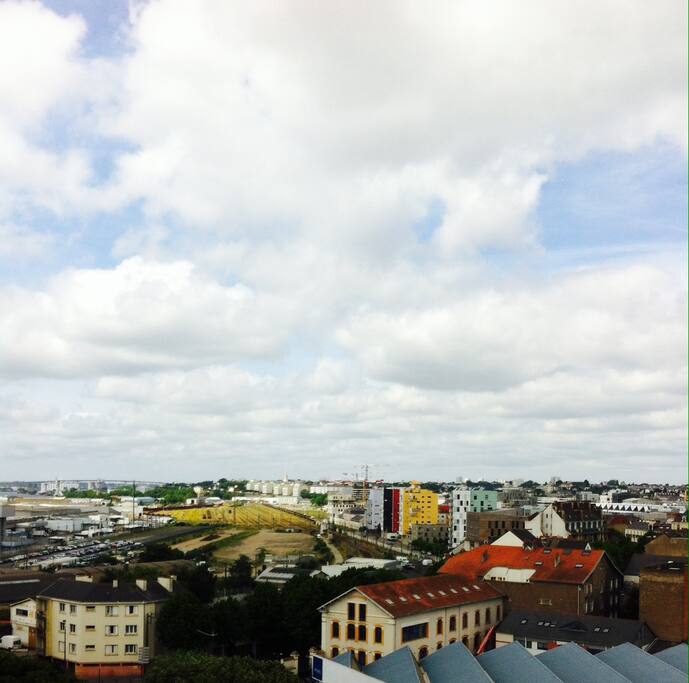 Vue sur Nantes depuis l'un des balcons