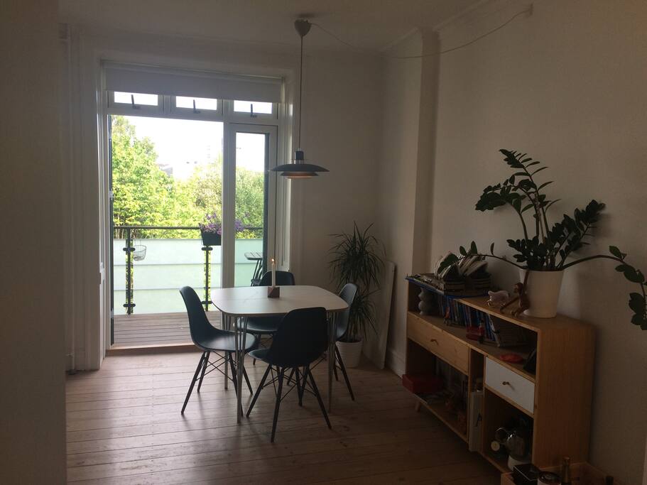 Living/Dining area by open balcony