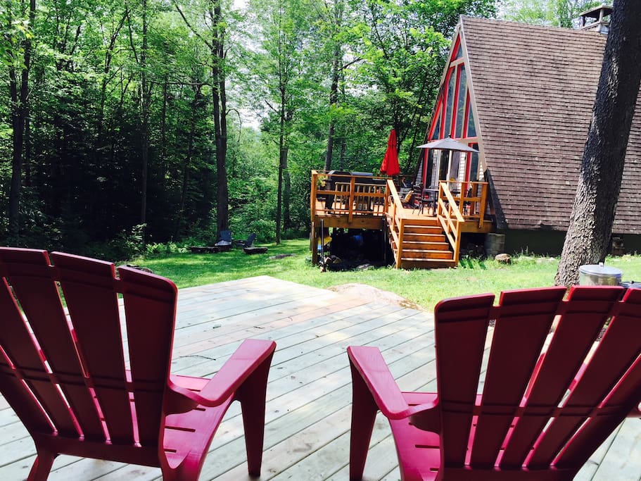 view from the stream side deck