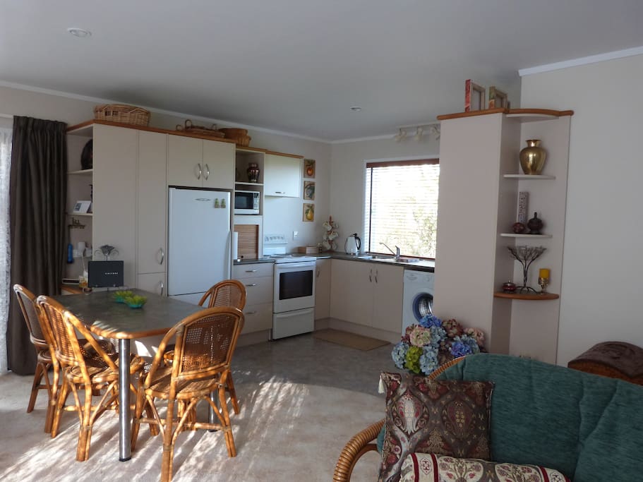 Fully equipped kitchen if you prefer to self-cater. Washing machine included.