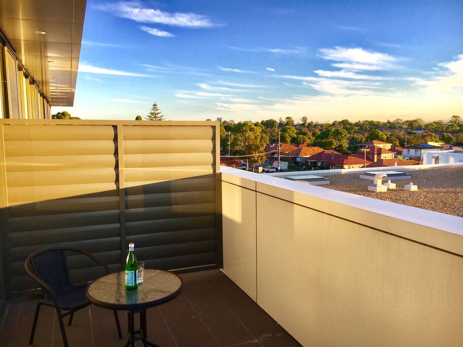 Enjoy a big balcony, overlooking a new and popular open Piazza.
