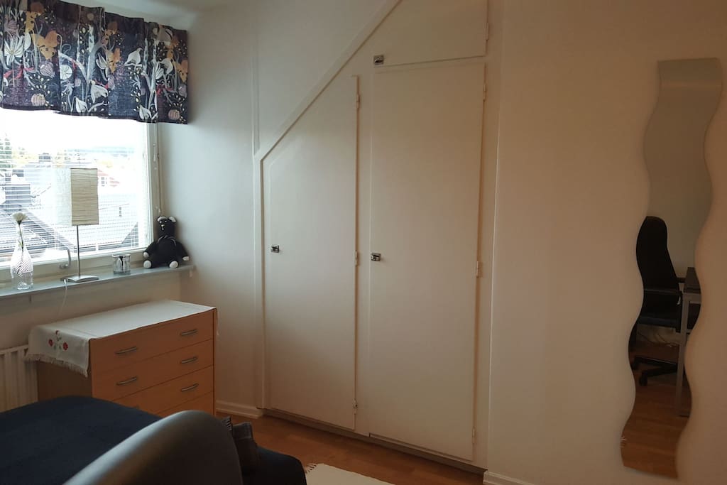 You will have the closets and drawers at your disposal.