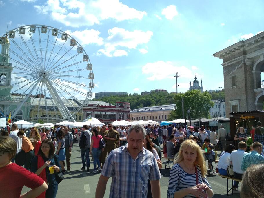 Street festival on Sahaydachnoho Street
