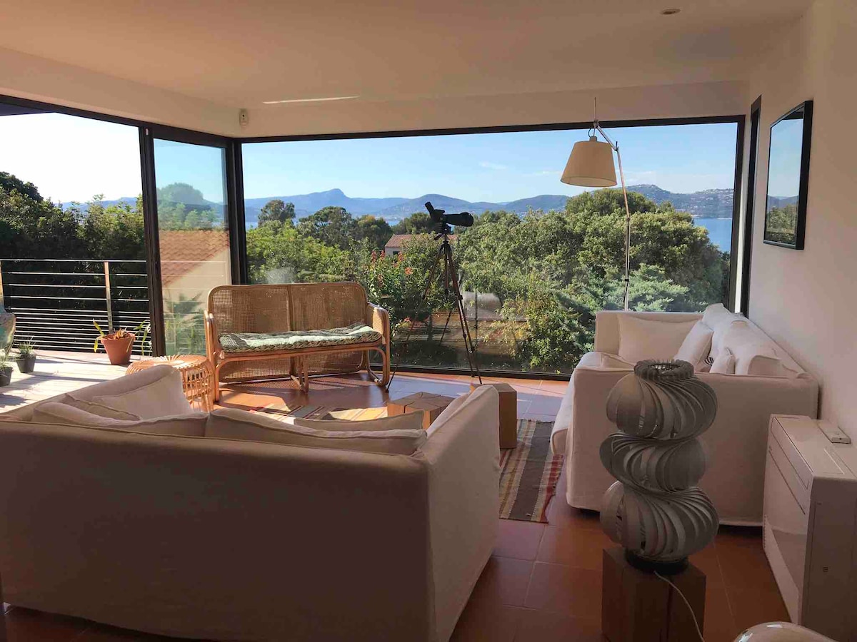 Popular Airbnb listing: Giens peninsula Wonderful Sea view 12 persons Pool in Hyères