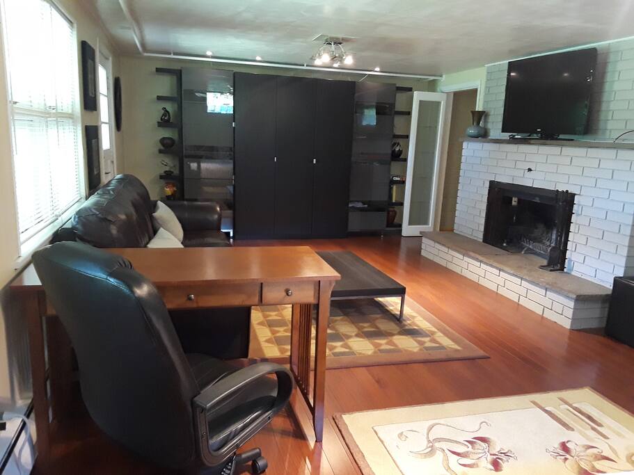 Main room viewed from bed side.