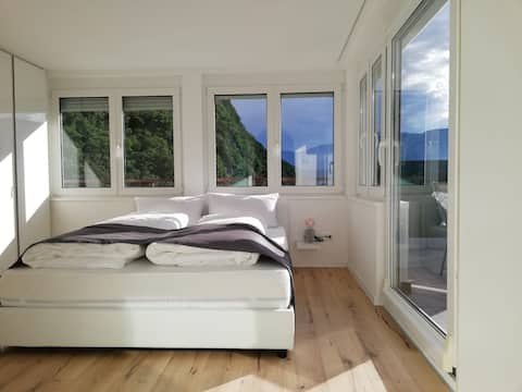 Roof terrace with panoramic views in the center of Bolzano