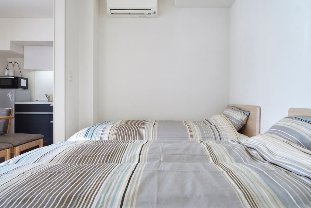 the beds
