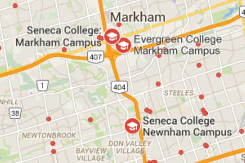 Hosting house located between two Seneca College campuses.