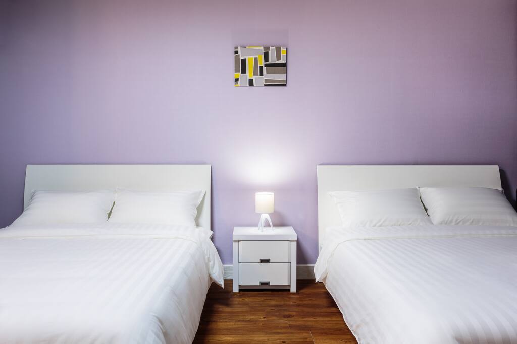 Two double-sized beds