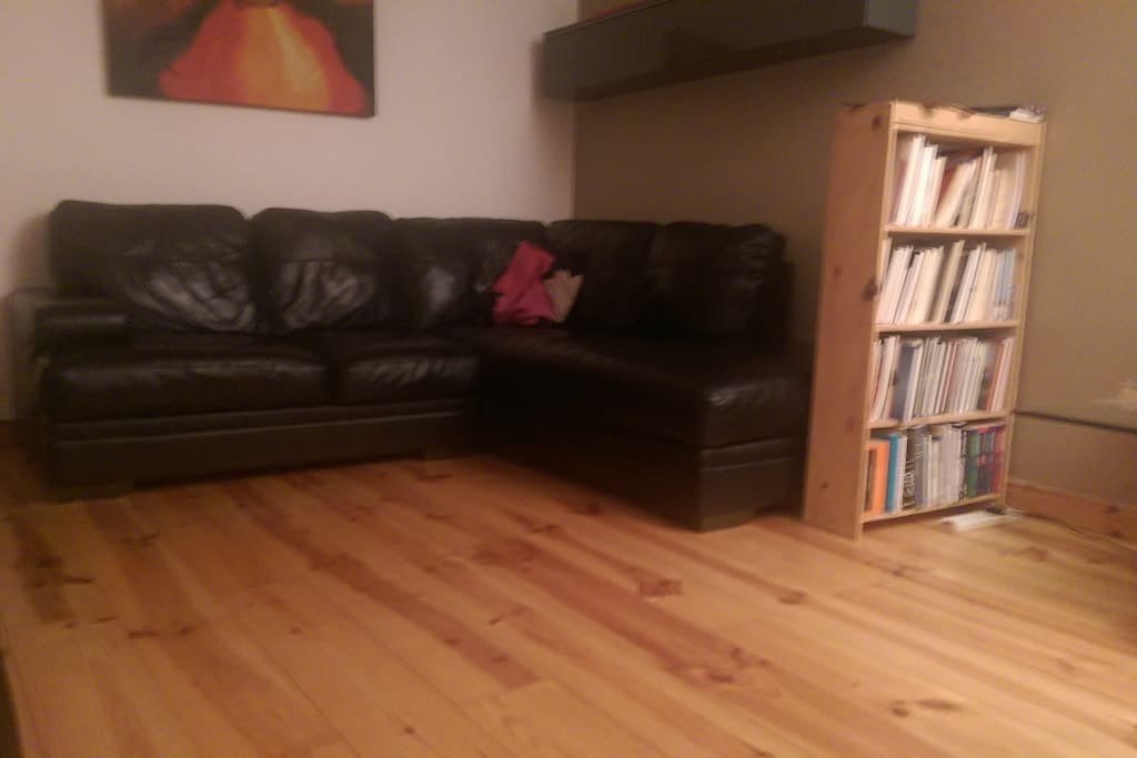 large comfortable couch. Mattress also available if you prefer, or for an extra person.
