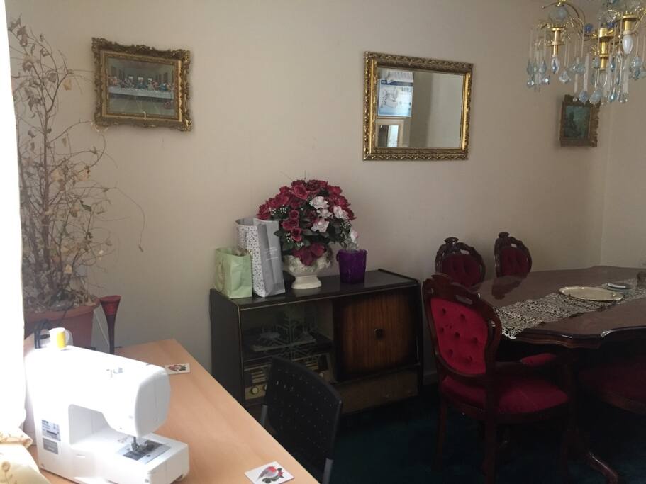 Dining room, with desk space