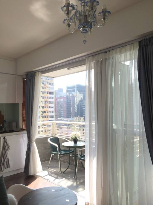 spacious balcony