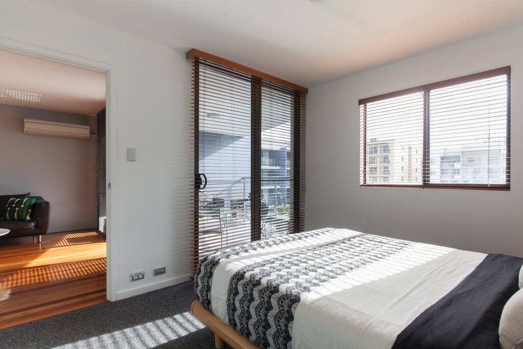 Room to move and access to main balcony.