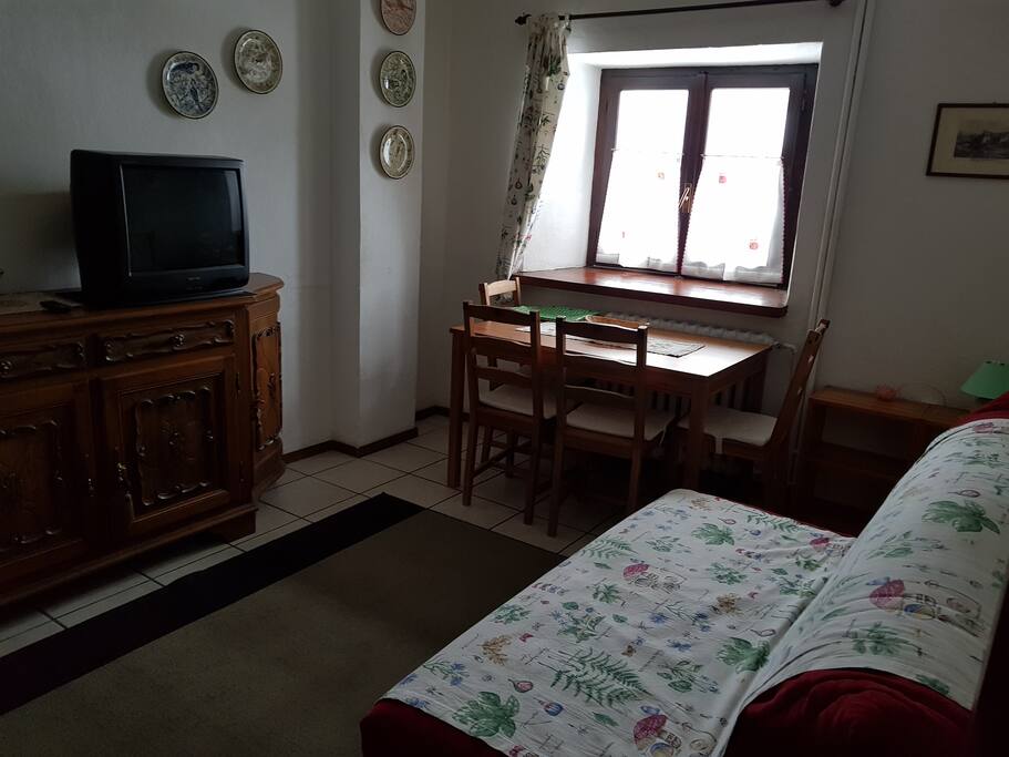 soggiorno con divano letto
