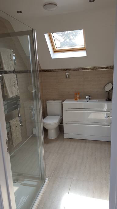 Modern, clean shower room