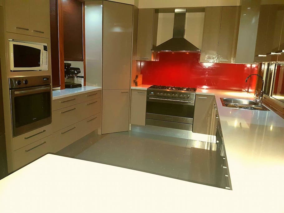Huge kitchen with two ovens
