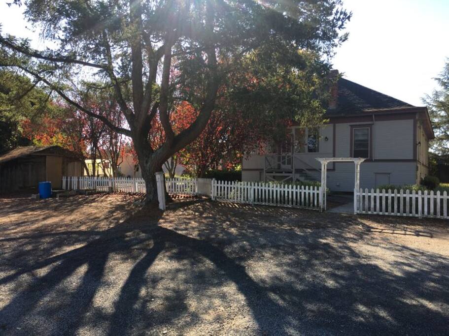 Back of house with ample parking