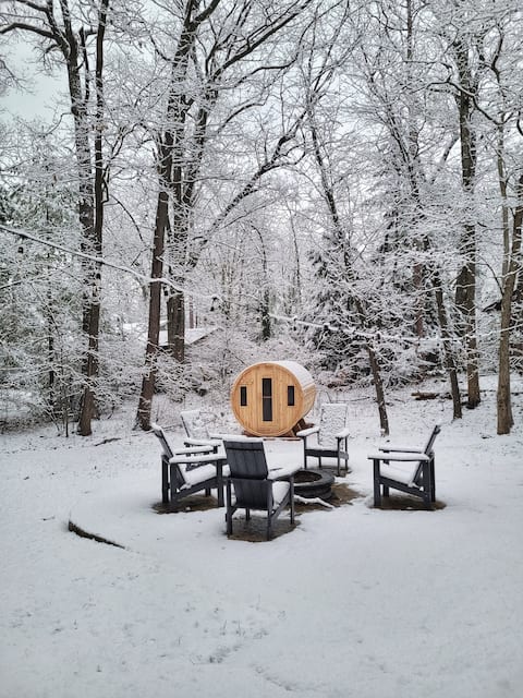 Sundara Lakehouse, Sauna/Beach/
Hot tub/Fireplace
