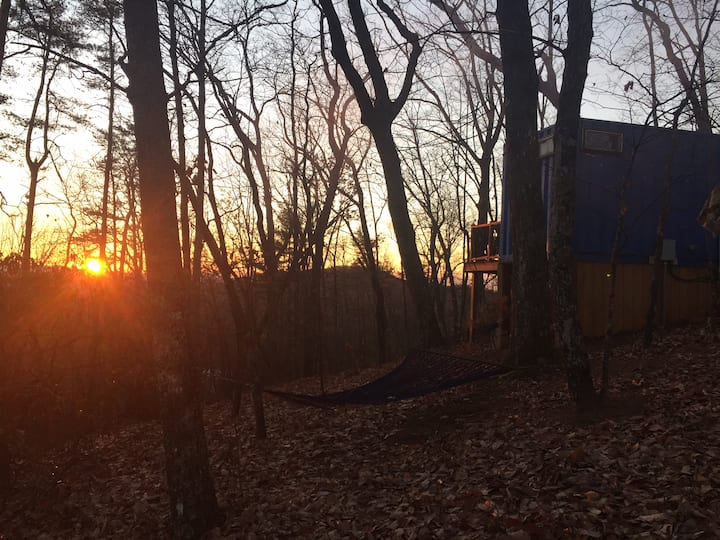 Barefoot Hills Sunrise Shipping Container Cabin Dahlonega, GA