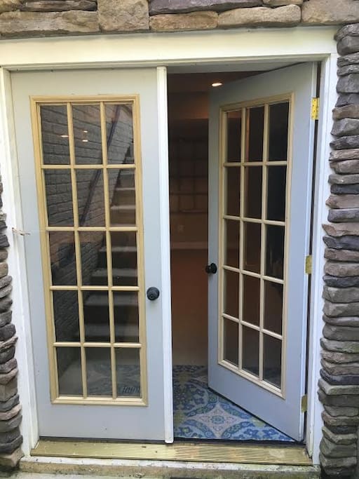Entrance to basement apartment