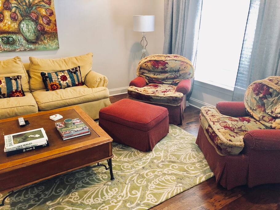 Living room with Apple TV television