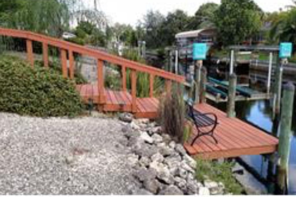 Backyard and dock.