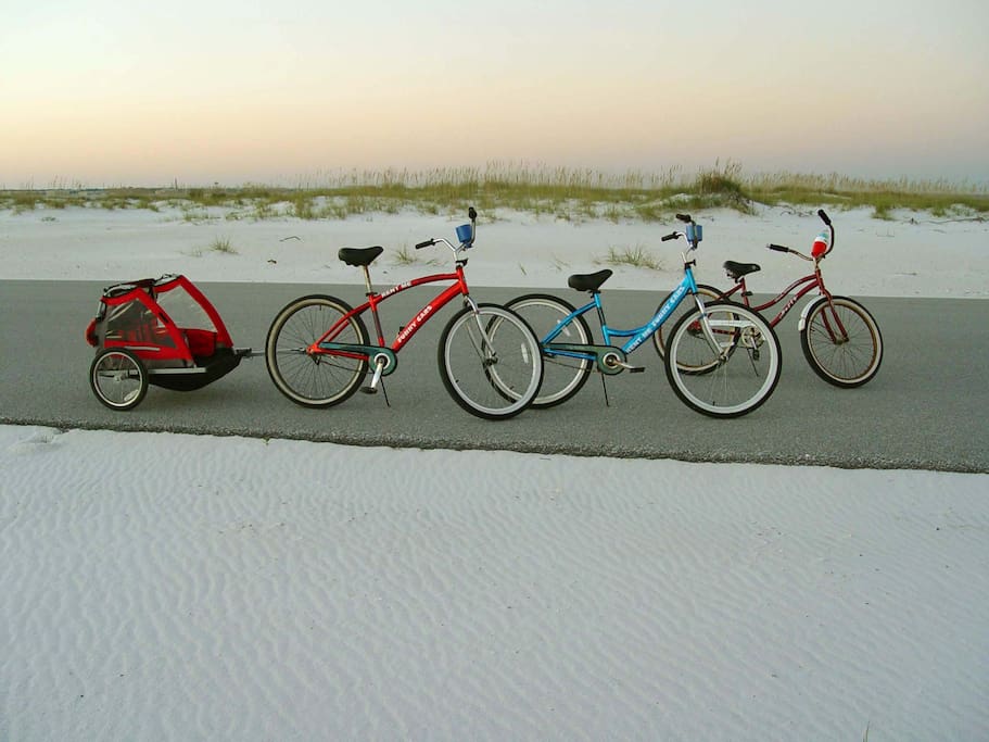 Miles of biking by the ocean...