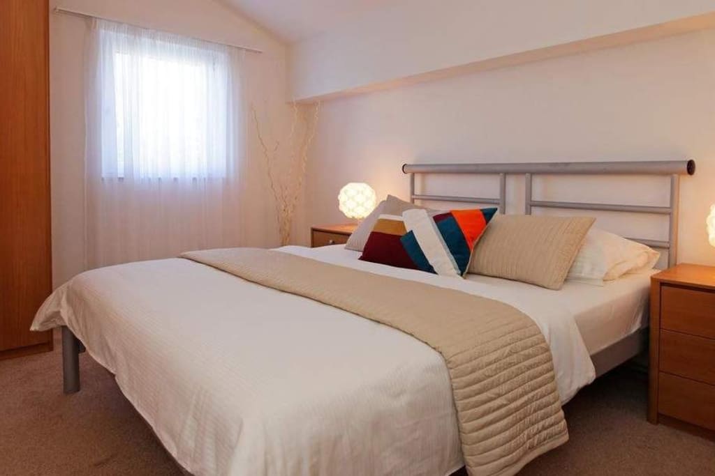 master bedroom with double bed