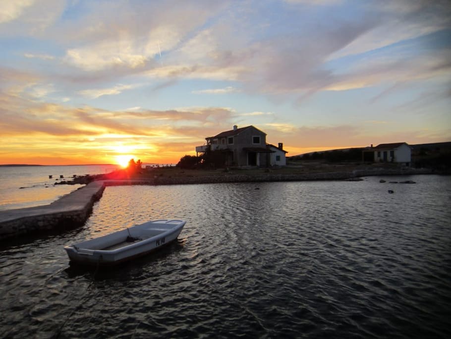 The view on the amazing sunset
