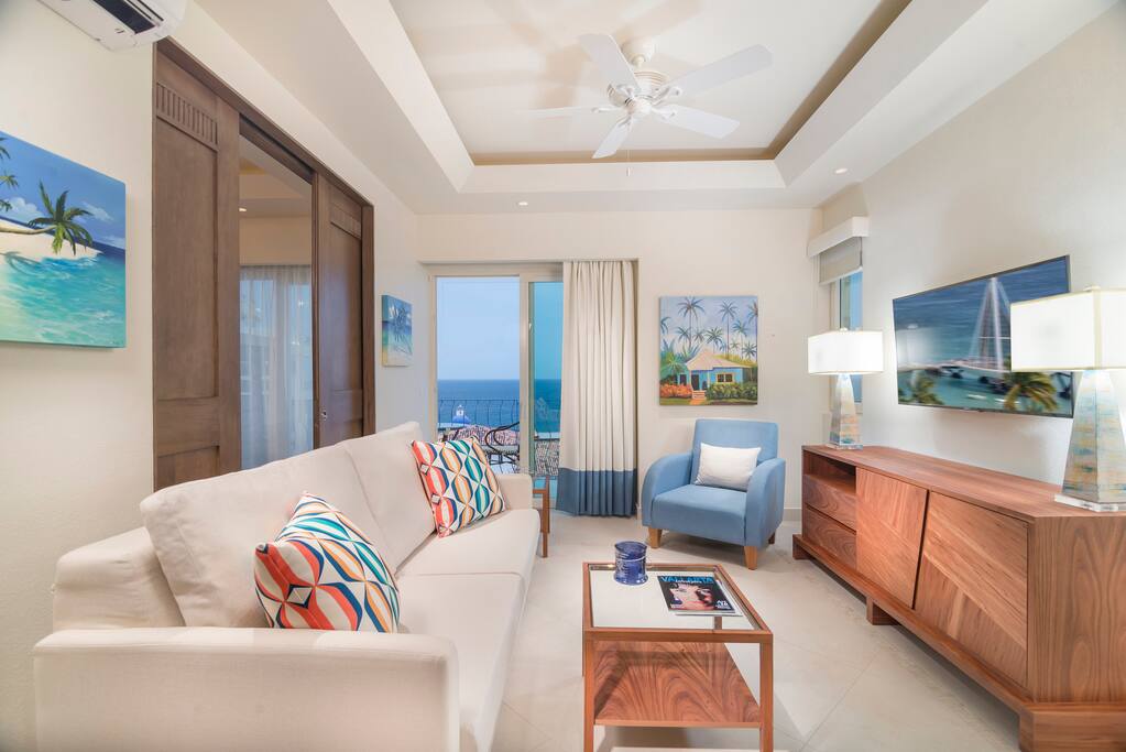 Living Room with Terrace and Ocean Views