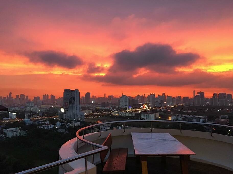 Sunset view from the balcony