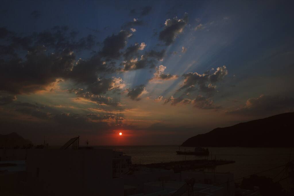 sunset,view from the balcony