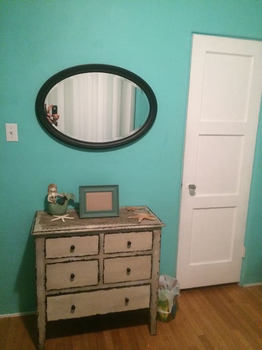 Two dressers available. One shown, one in the spacious closet located in the room.
