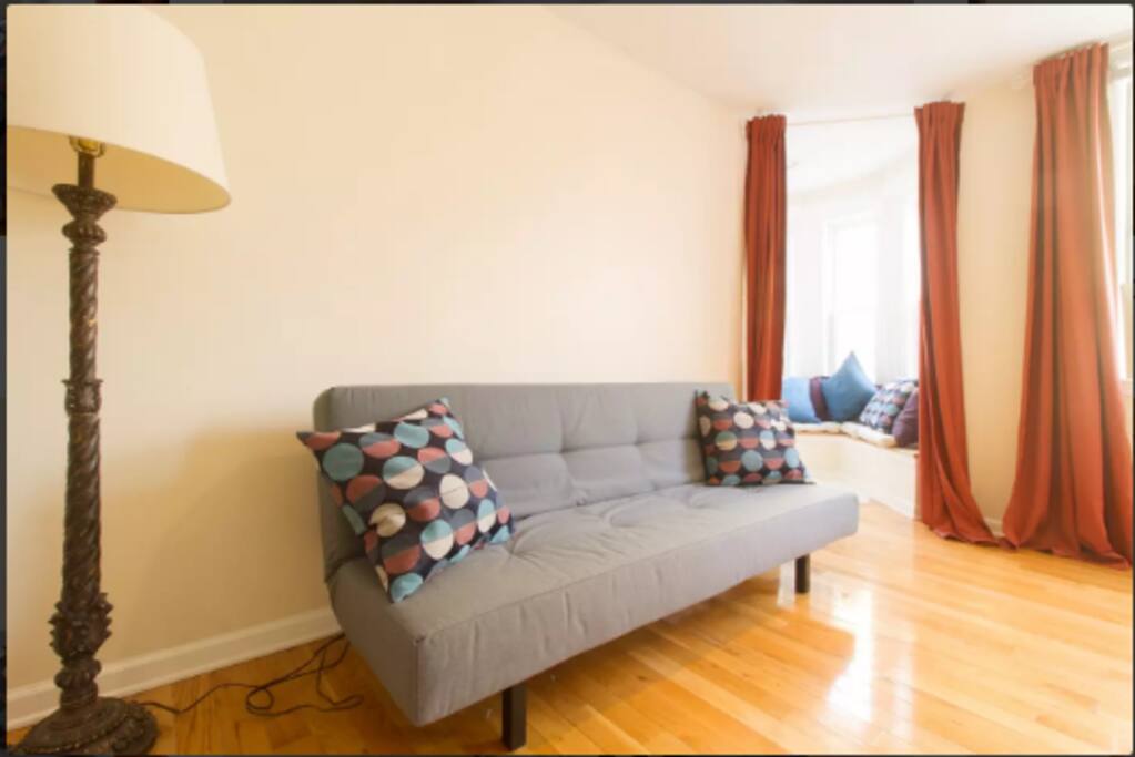 futon (size of twin bed when flat)