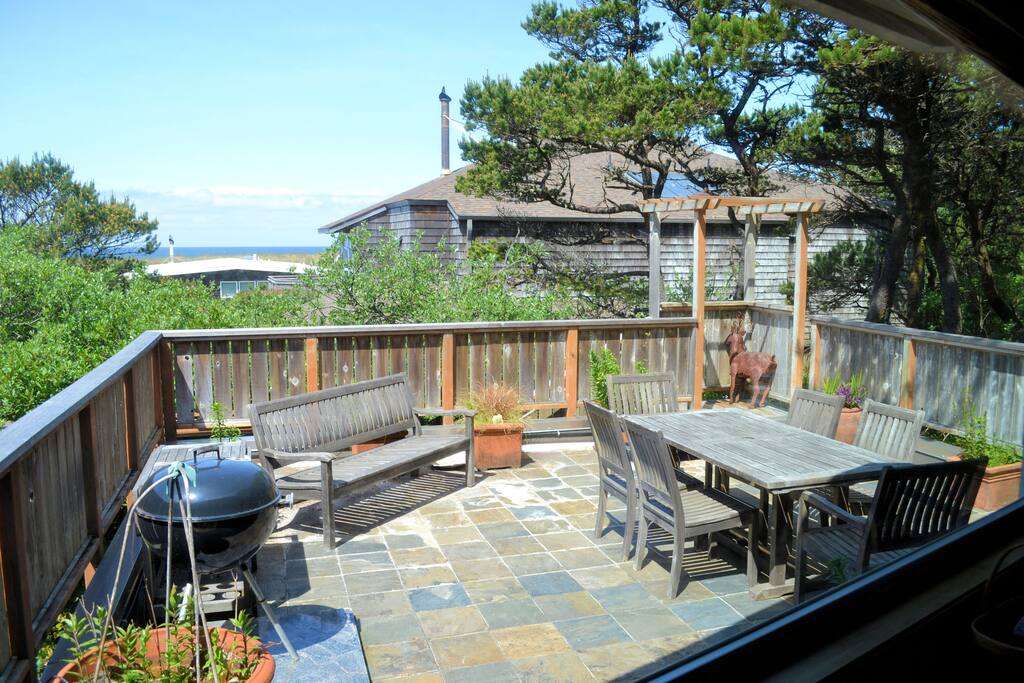 Living/dining room view.