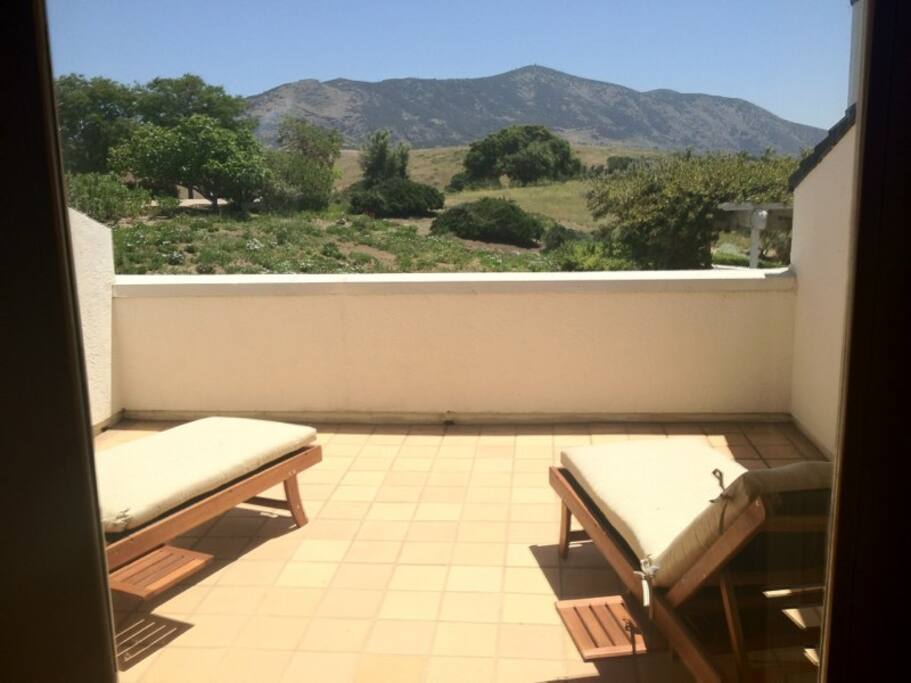 One of four bedroom patios