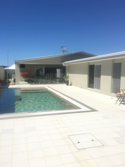 Resort style salt water pool
