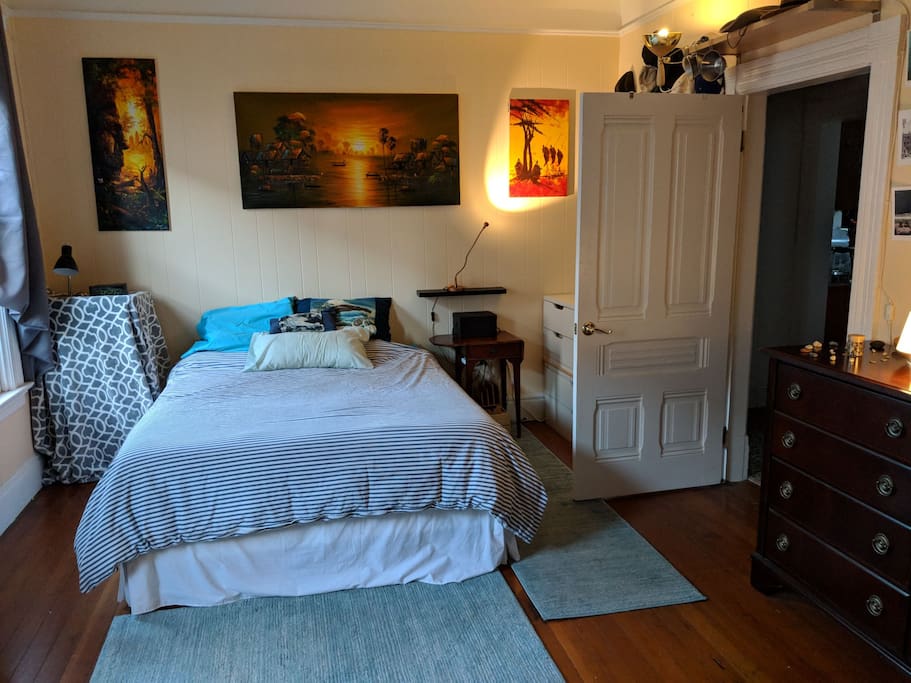 large bedroom with queen size bed