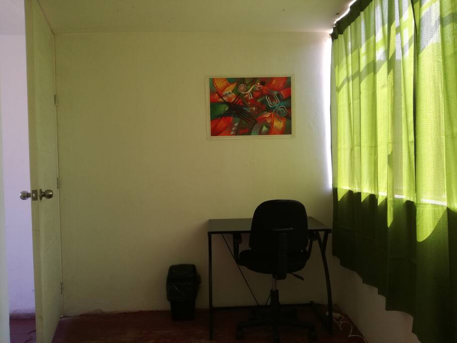 Desk and chair for great laptop workstation