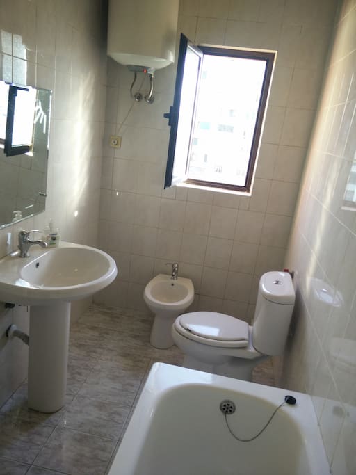 Private Bath with Bathtub