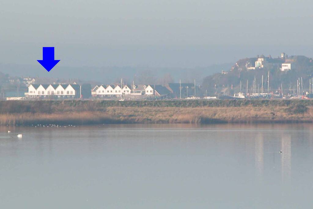Rural riverside outlook but on edge of fascinating town